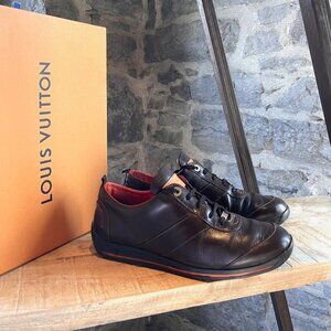 Louis Vuitton Chocolate Brown Leather Low-top Sneakers